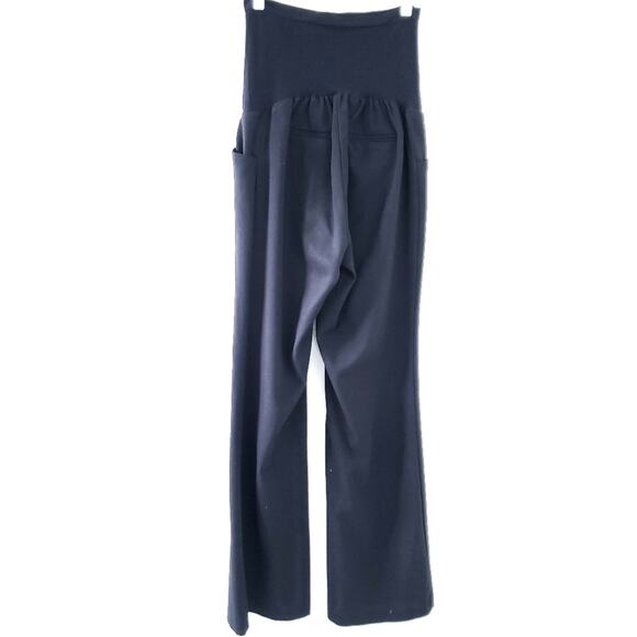 Black Motherhood Maternity Work Pants Slacks Small Front Pockets Trousers Solid - Picture 4 of 6